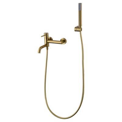 Robinet baignoiredouche or brosse en laiton support ABS flexible PVC 180 cm