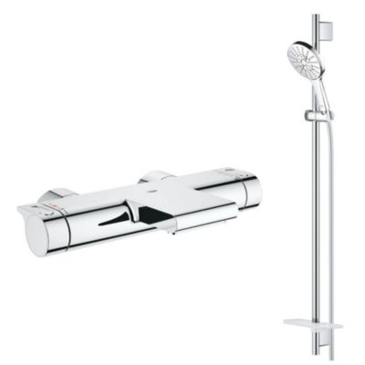 Robinet bain thermostatique Grohe Grohtherm + Ensemble de douche Grohe Rainshower