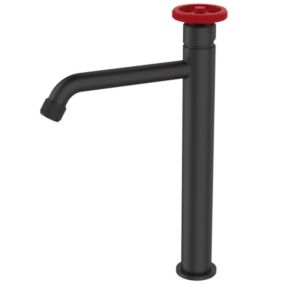 Robinet Bidet Douchette Noir Mural Loftea Black + Red