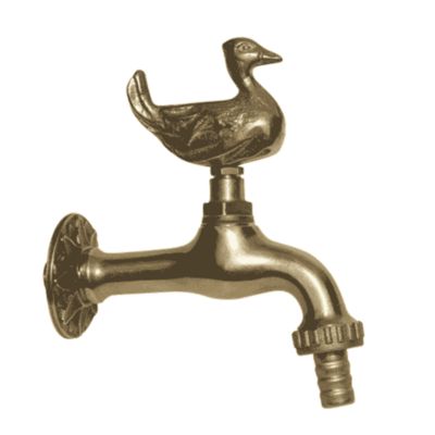 Robinet canard en laiton poli, Dommartin