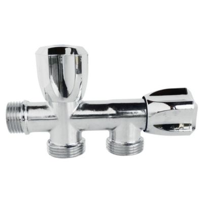 Robinet à clapet double sorties pour machine à laver - M1/2"  - Sorties M3/4" - Somatherm For You