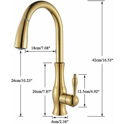 Robinet Cuisine avec Douchette dore Laiton Extensible Robinetterie évier 360  Pivotant Ressort