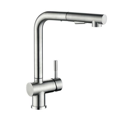 Robinet Cuisine avec Douchette Extractible, Mitigeur de Cuisine en Inox Mitigeur d'Évier avec 2 Modes de Sortie D'eau, Brossé