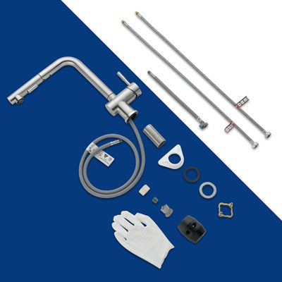 Robinet Cuisine avec Douchette Extractible, Mitigeur de Cuisine en Inox Mitigeur d'Évier avec 2 Modes de Sortie D'eau, Brossé