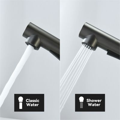 Robinet Cuisine avec Douchette Extractible, Mitigeur de Cuisine en Inox Mitigeur d'Évier avec 2 Modes de Sortie D'eau