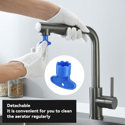 Robinet Cuisine avec Douchette Extractible, Mitigeur de Cuisine en Inox Mitigeur d'Évier avec 2 Modes de Sortie D'eau