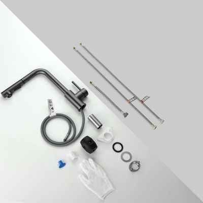 Robinet Cuisine avec Douchette Extractible, Mitigeur de Cuisine en Inox Mitigeur d'Évier avec 2 Modes de Sortie D'eau