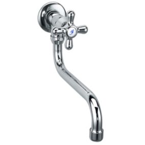 Robinet Cuisine Mitigeur Chrome Eau Froide Mural Manette Croisillons