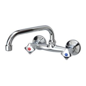 Robinet Cuisine Mitigeur Chrome Mural Bec Superieur Classique