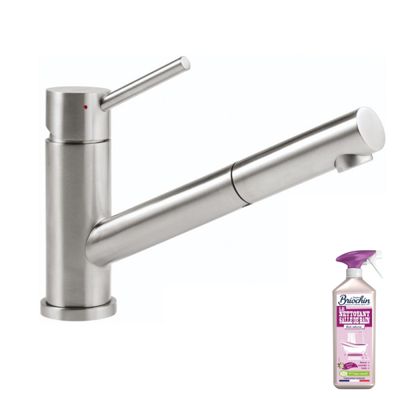 Robinet cuisine rabattable VILLEROY ET BOCH Como Shower window Inox + nettoyant
