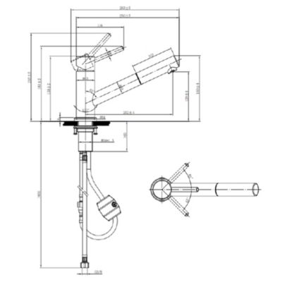 Robinet cuisine rabattable VILLEROY ET BOCH Como Shower window inox