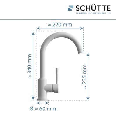 Robinet cuisine Schütte CORNWALL blanc
