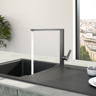 Robinet cuisine VILLEROY ET BOCH Finera anthracite