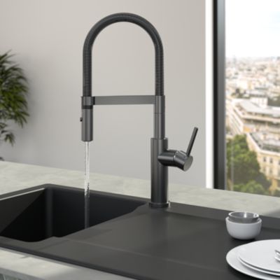 Robinet cuisine VILLEROY ET BOCH Steel expert 2.0 anthracite