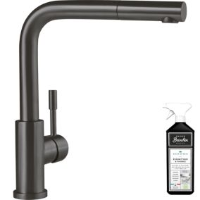 Robinet cuisine VILLEROY ET BOCH Steel Shower anthracite + nettoyant