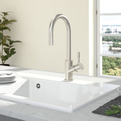 Robinet cuisine VILLEROY ET BOCH Umbrella flex acier massif