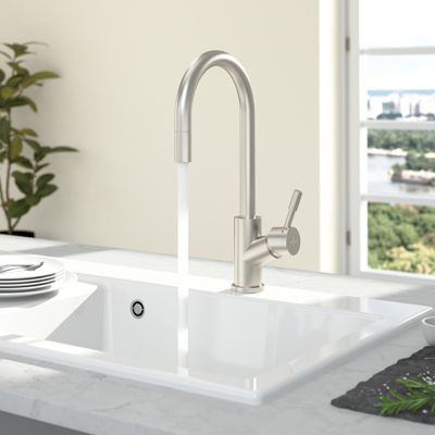 Robinet cuisine VILLEROY ET BOCH Umbrella flex acier massif