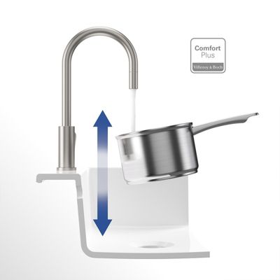 Robinet cuisine VILLEROY ET BOCH Umbrella flex acier massif