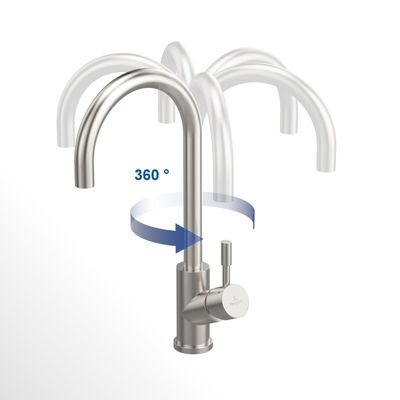Robinet cuisine VILLEROY ET BOCH Umbrella flex acier massif