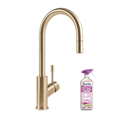 Robinet cuisine VILLEROY ET BOCH Umbrella flex or mat + nettoyant