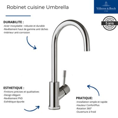 Robinet cuisine VILLEROY ET BOCH Umbrella or mat