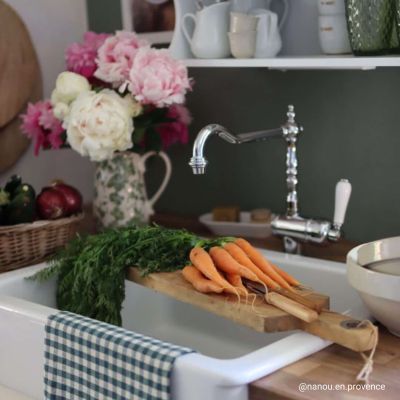 Robinet cuisine vintage chromé MARIUS