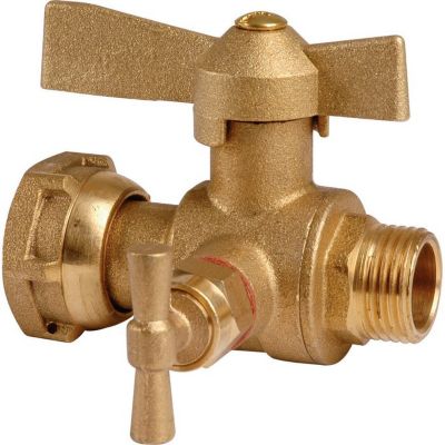 Robinet d'arrêt à boisseau sphérique à purge - Ravani - MF 3/4' - Après compteur d'eau