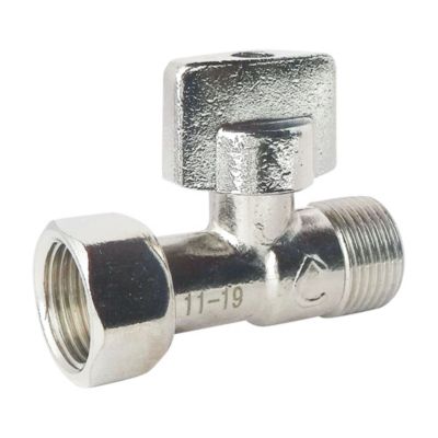 Robinet d'arrêt droit pour WC - Ecrou tournant 3/8  - Poignée 1/4 de tour - Somatherm For You