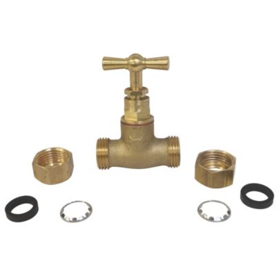 Robinet D'Arrêt Bicone Laiton Tube Ø14 Mm Boutté - ACS NF Certifié