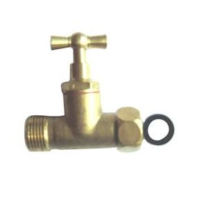 Robinet d'arrêt droit brut l.5,5cm H.5 cm doré