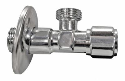 Robinet d'arrêt équerre sous-lavabo long, Mâle 15/21 - Mâle 12/17 Somatherm for you