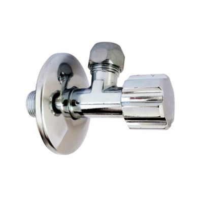 Robinet d'arrêt équerre sous-lavabo long, Mâle 15/21 - Tube cuivre Ø10 mm Somatherm for you