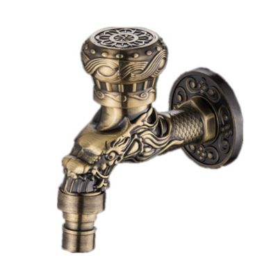 Robinet d'eau mural moderne Bibcock en alliage de zinc robinet décoratif extérieur rétro robinet de jardin machine à laver vadroui