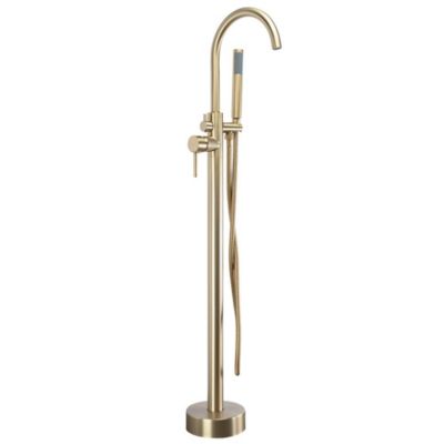 Robinet De Baignoire Au Sol Rea Lungo Brush Gold