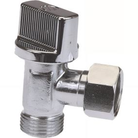 Robinet de chasse d'eau équerre standard 3/8" pour WC chasse d'eau equerre 1/4 de tour de 3/8" (12x17) chrome