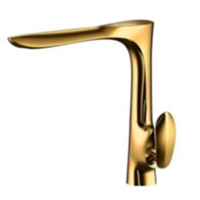 Robinet de cuisine 02916G en laiton doré collection Halys