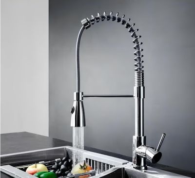 Robinet de cuisine 047 en laiton chromé collection Erymanthe