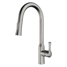 Robinet de cuisine 1812501-U en laiton couleur nickel brossé collection Eas