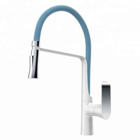 Robinet de cuisine 206 blanc et bleu collection Argolide