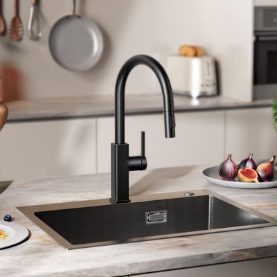 Robinet de Cuisine avec Douchette Extractible, CECIPA Max Mitigeur Cuisine en Inox Mitigeur d'Évier avec 2 Modes de Sortie D'eau