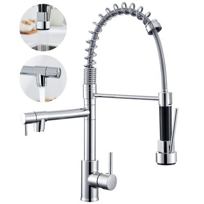 Robinet de Cuisine avec Douchette Extractible, Mitigeur Cuisine en Inox  avec  2 Modes de Sortie D'eau