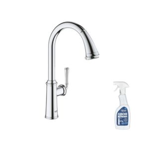 Robinet de cuisine avec douchette GROHE Gloucester Quickfix  + nettoyant GrohClean