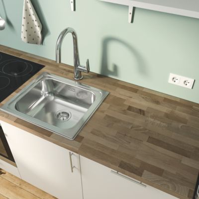 Robinet de cuisine avec douchette GROHE Veletto chromé Quickfix + nettoyant GrohClean