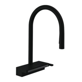 Robinet de cuisine avec douchette HANSGROHE Aquno Select M81 170 sBox 3 jets noir mat