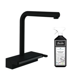 Robinet de cuisine avec douchette HANSGROHE Aquno Select M81 250 2 jets noir mat + nettoyant Briochin