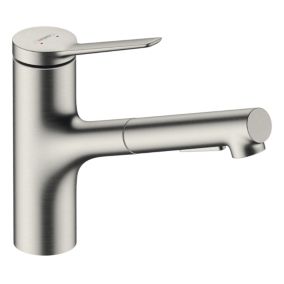 Robinet de cuisine avec douchette HANSGROHE Zesis M33 150 2 jets aspect acier inox