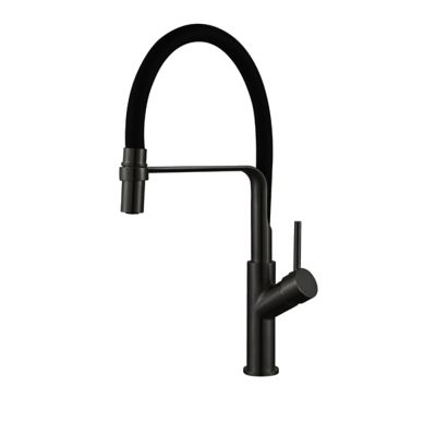 Robinet de cuisine avec douchette PAINI Ortence noir mat
