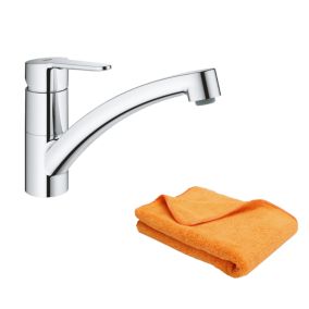 Robinet de cuisine bec bas GROHE Start Eco Quickfix + microfibre