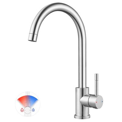 Robinet de Cuisine Cecipa Max Mitigeur Cuisine Robinet d'Évier de Cuisine à Levier Unique,Brossé