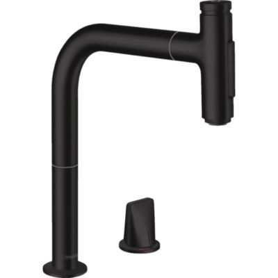Robinet de cuisine encastré avec douchette HANSGROHE Metris Select M71 200 sBox 2 jets noir mat